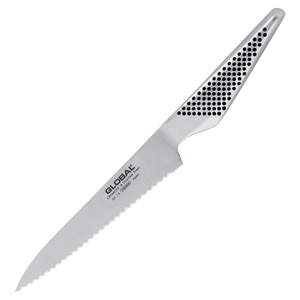 Global Utility Knife Scalloped Edge 15cm GS-14