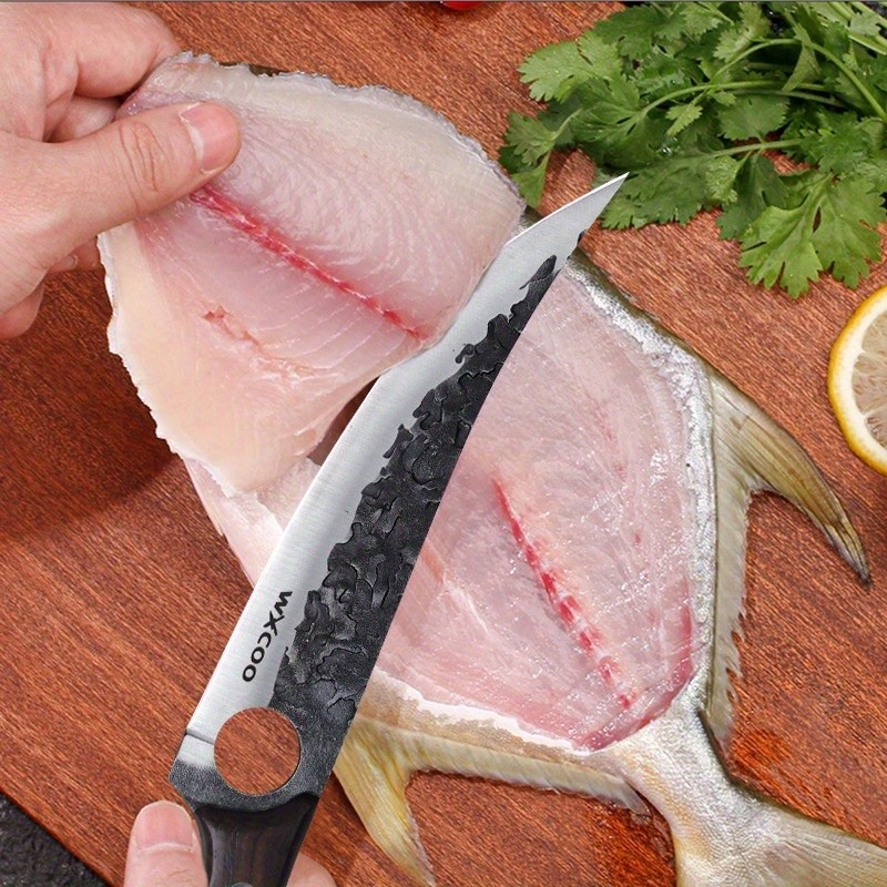 4PCS Stainless Steel Chef Knife Set Boning Cleaver Vegetable Fruit Cheese Knives