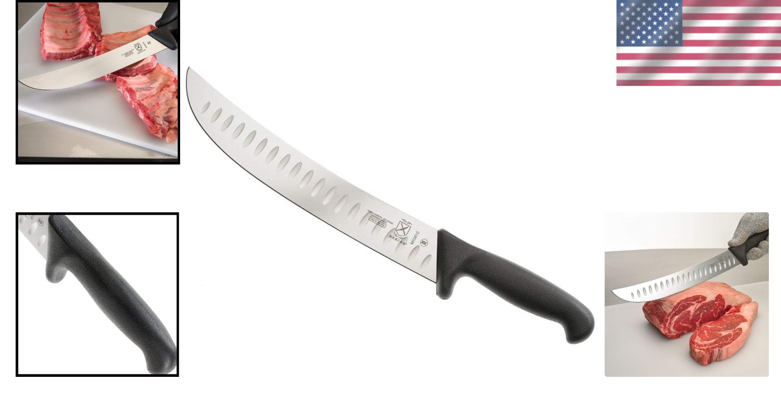 Exceptional 12-Inch Granton Edge Butcher Knife – Mercer Quality Craftsmanship