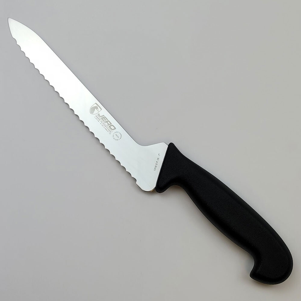 JERO 7 Inch Offset Serrated Slicer Bread Knife – German Stainless – MFG PORTUGAL