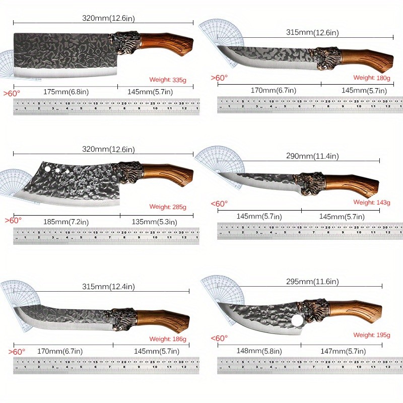 7Pcs Professional Kitchen Knife Set Handmade Forged Stainless Steel Ultra Sharp