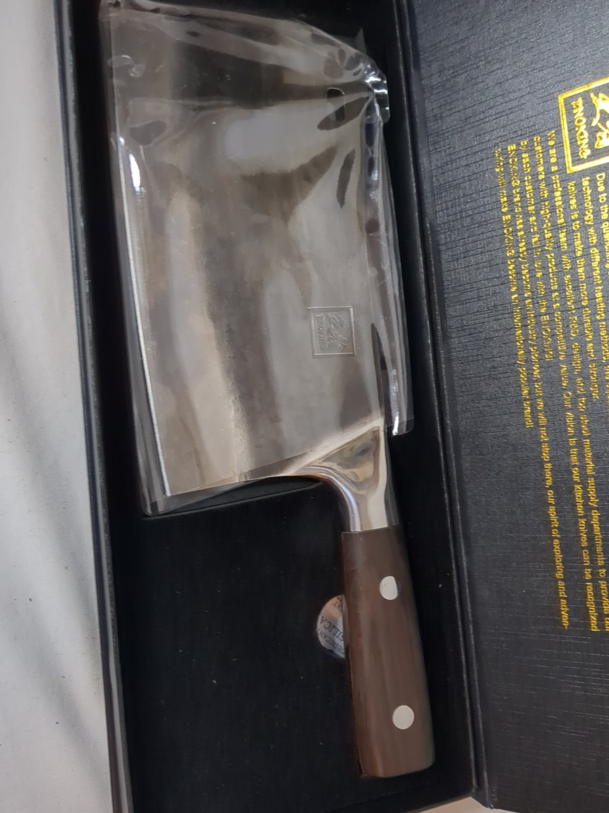 ENOKING Cleaver Knife Serbian Chef Knife Hand Forged Meat Cleaver
