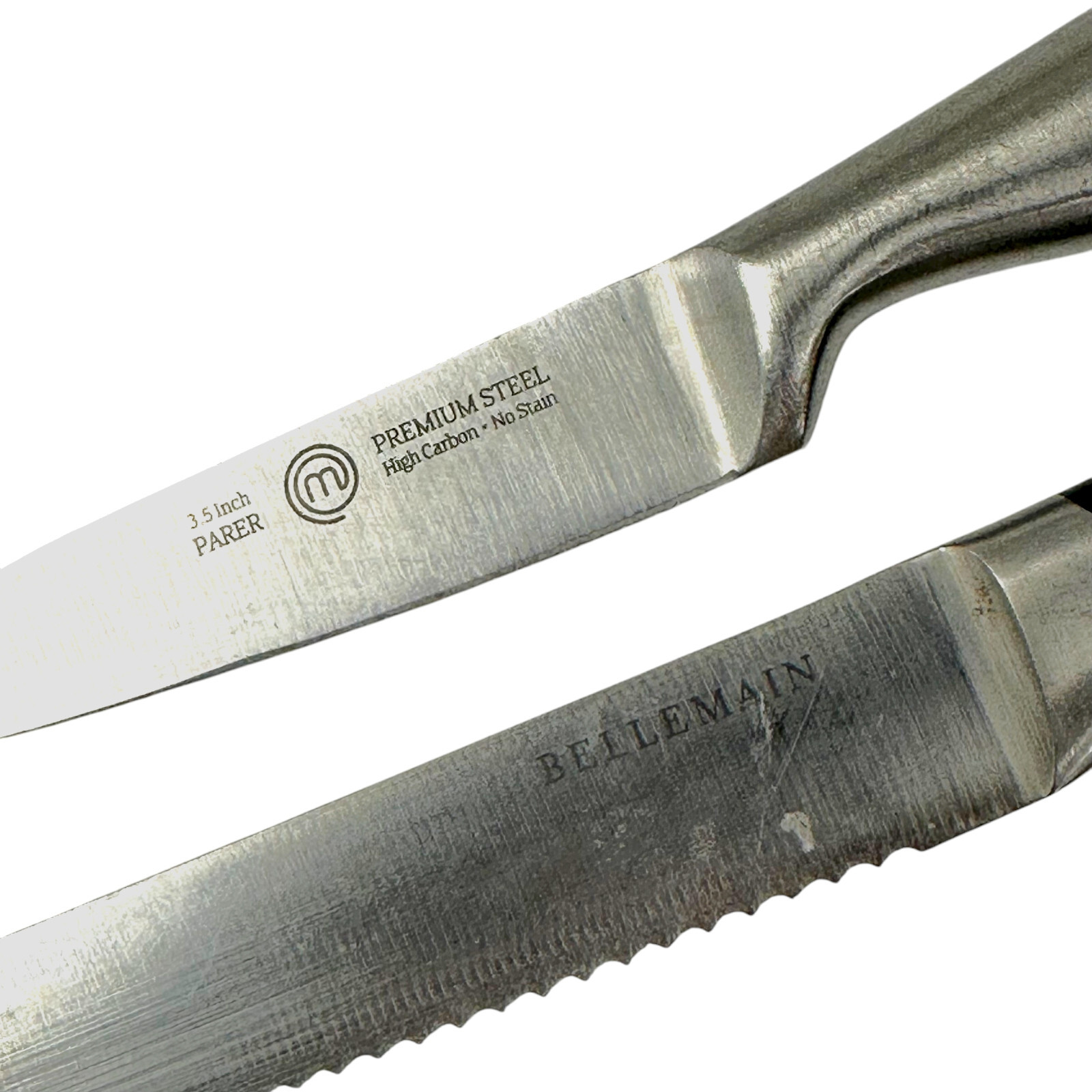 Master Chef 3.5 in and Bellemain 5 in Blades Stainless Steel Steak Knife Set 2Pc