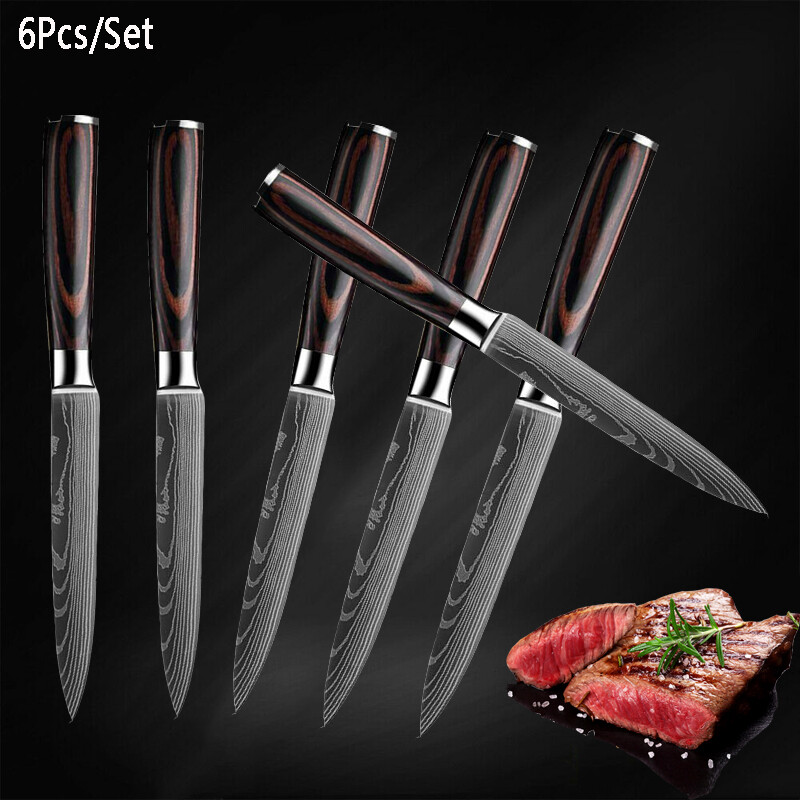 Kitchen Knife Set Steak Knives Sharp Stainless Steel Professional Chef Cutlery