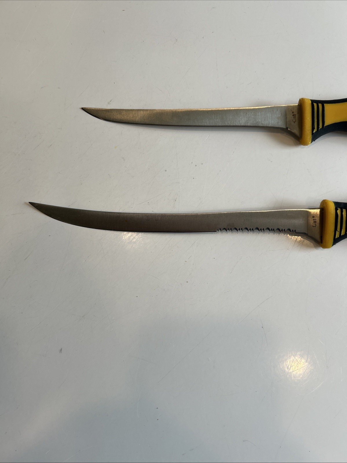 Two Cat Brand Fillet Knives From Kutmaster Gift Set Used