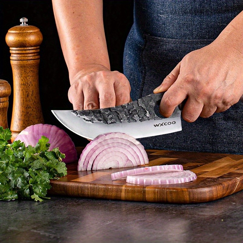 4PCS Stainless Steel Chef Knife Set Boning Cleaver Vegetable Fruit Cheese Knives