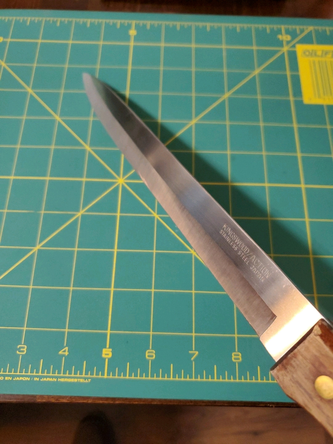 Kingswood 🔪 Action 14.5″ Stainless Steel Carving Knife Hardwood Handle Japan