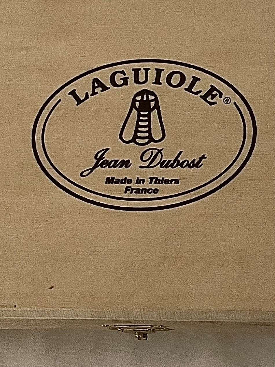 Laguoile 6-Piece Steak Knife Set Ivory Handles Stainless Steel Blades Wood Box