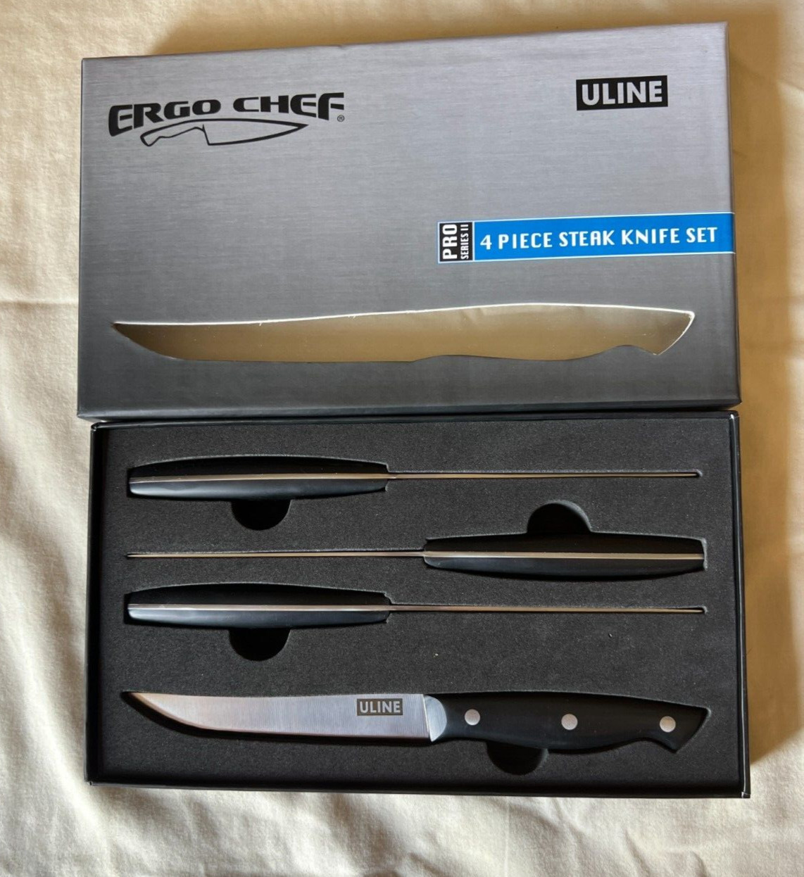 4pc. Steak Knife Set Steak House Style Ergo Chef Pro-Series II NEW IN BOX