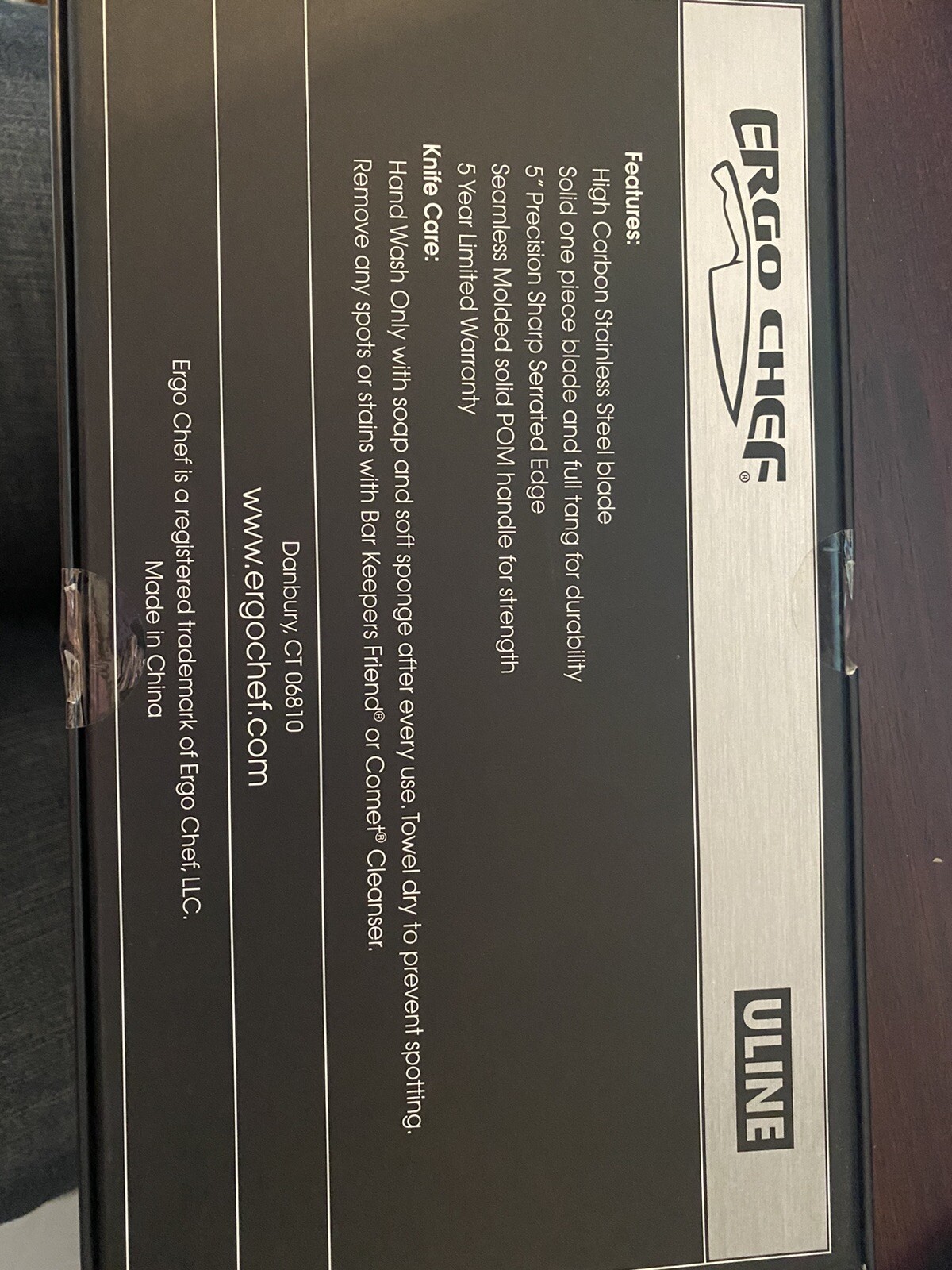 NEW Unopened ULINE Ergo Chef 4 Piece Steak Knife Set PRO SERIES II 