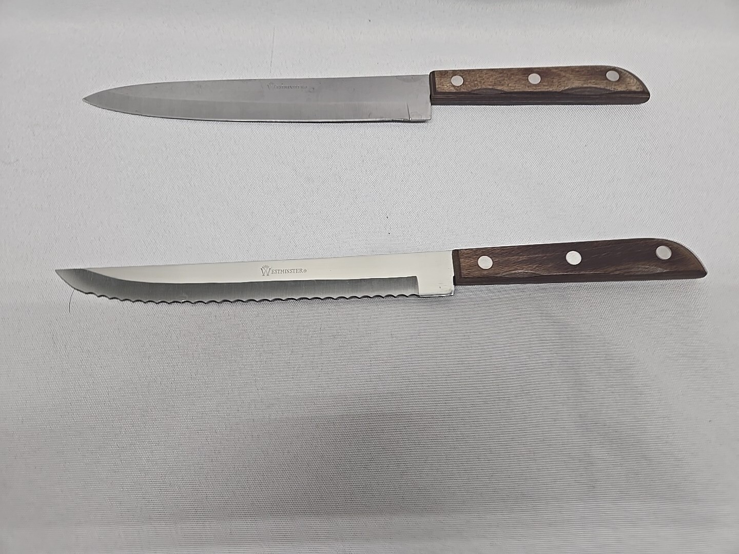 Vintage Westminster Chef Knife Lot Of 3 Knifes Serated Stainless Japan