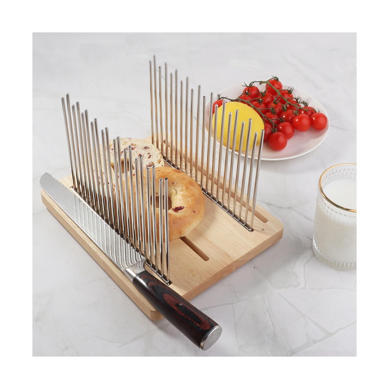 Bread Slicer, Stainless Steel Bread Slicer for Homemade Bread,Adjustable Brea…