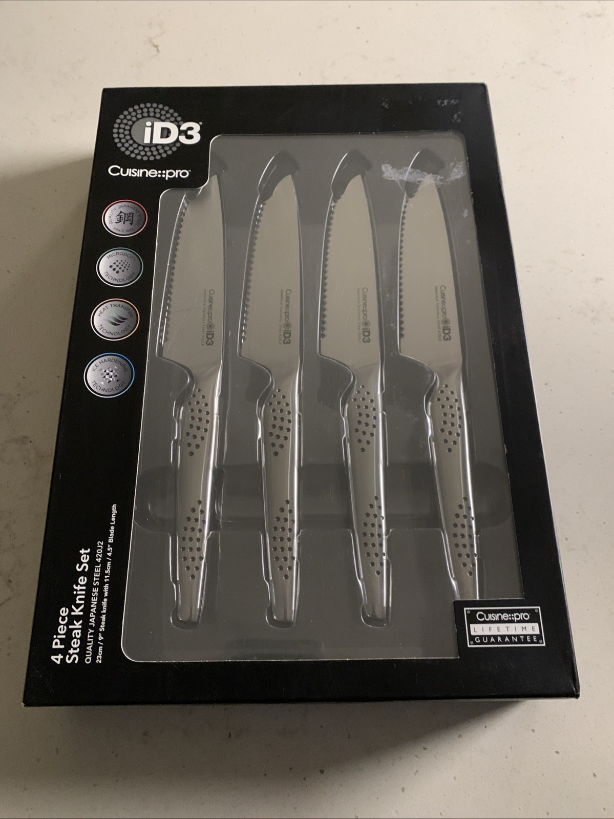 Cuisine Pro iD3 4 Piece Steak Knife Set Japanese Steel