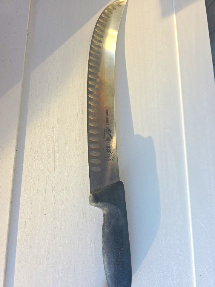 Victorinox Fibrox 12 in Butcher Knife Granton Edge NSF Fibrox Handle