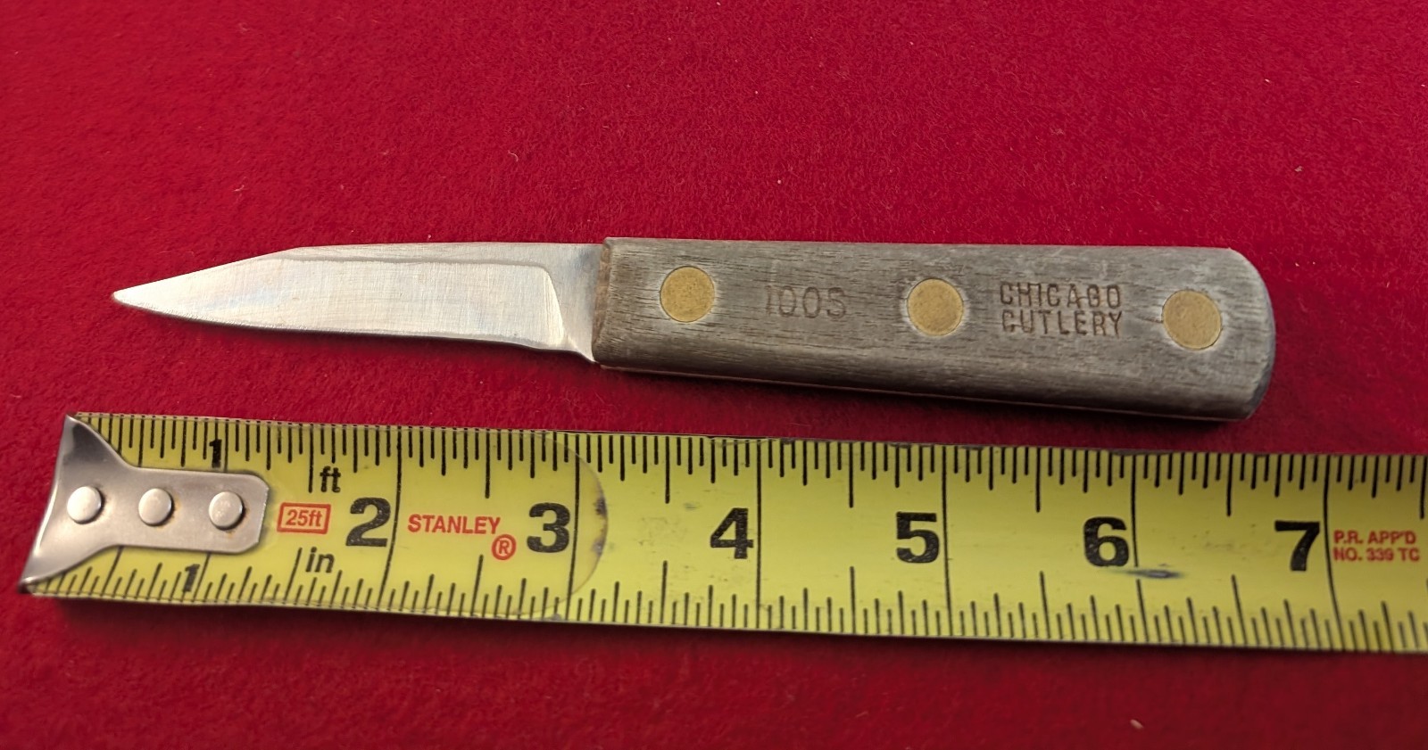 Chicago Cutlery 100s Pairing Knife 3” Blade Stainless Steel Wood Handle