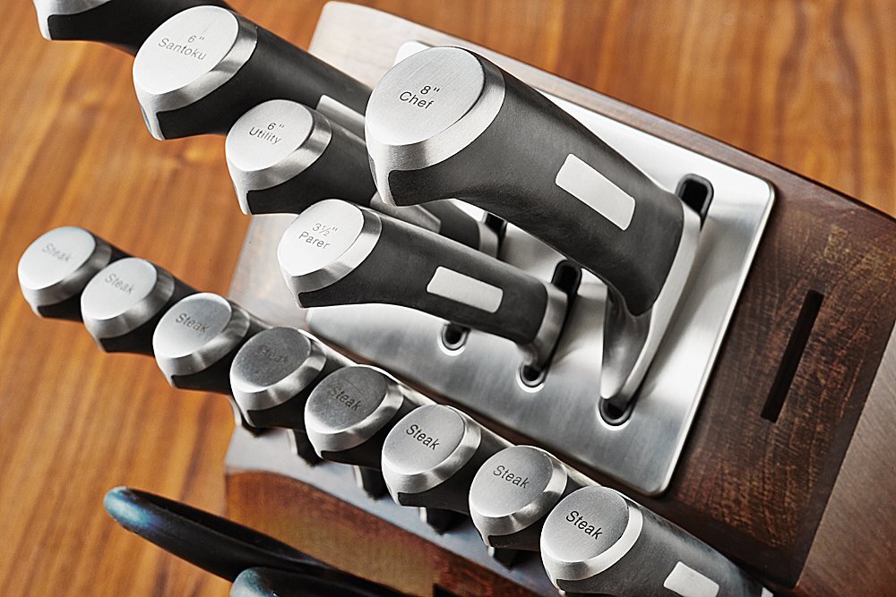 Calphalon Precision Self-sharpening 15-piece Knife Block Set, with SharpIn Te…