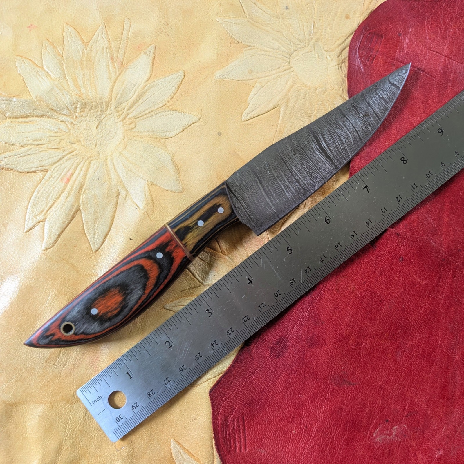 Handmade Damascus Steel 5-PIECE CHEF KNIFE Set w/Sturdy Travel Case OUR LAST SET