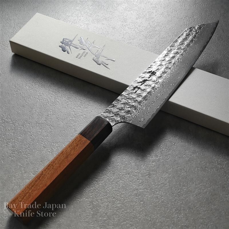Sakai Takayuki SPG2 Hammered Damascus Wa Kengata Gyuto Chef Knife 190mm Rosewood