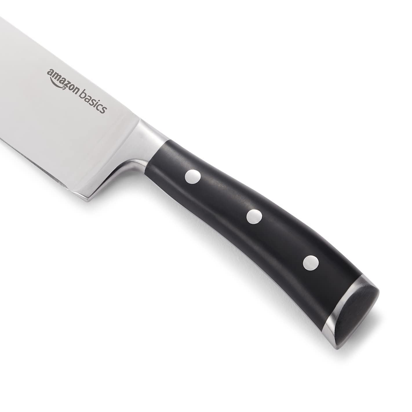 Amazon Basics 8-inch Chef’s Knife, High Carbon Stainless Steel, Silver