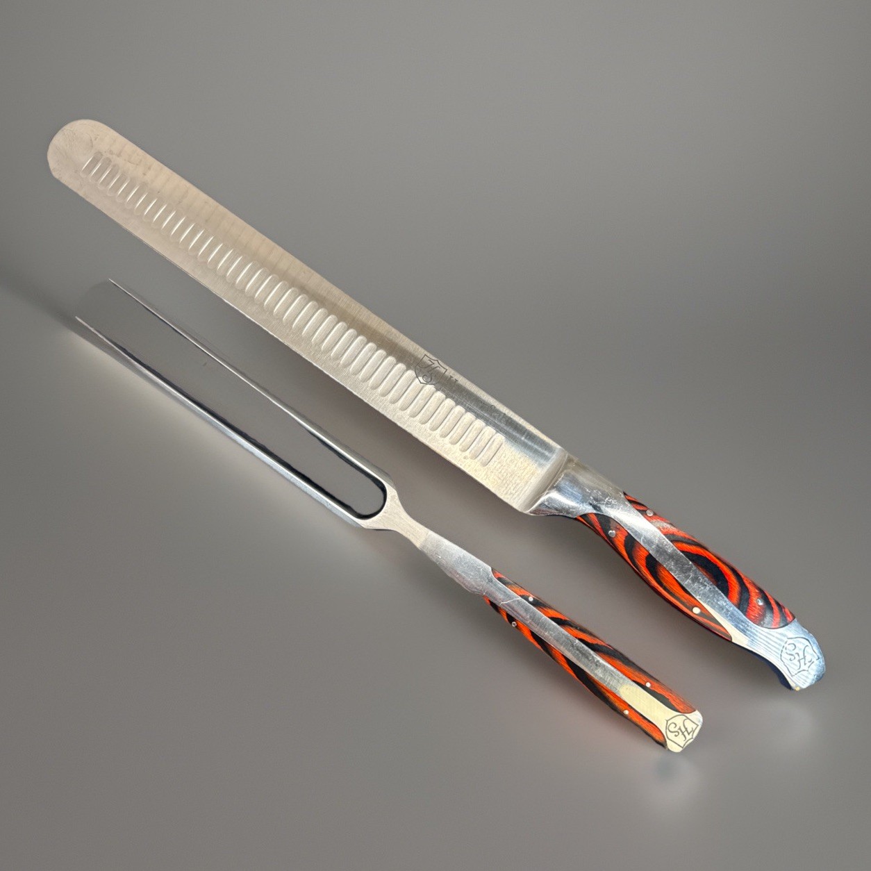 Hammer Stahl 10″ Carving Knife & Fork High Carbon German Steel 2 PC X50CrMoV15