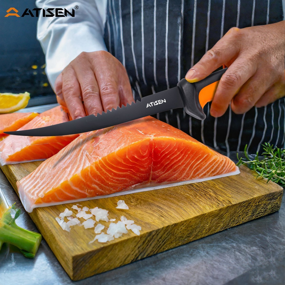 Heavy Duty Fish Cleaning Knife Set Sharp Stainless Steel Blades with Storage