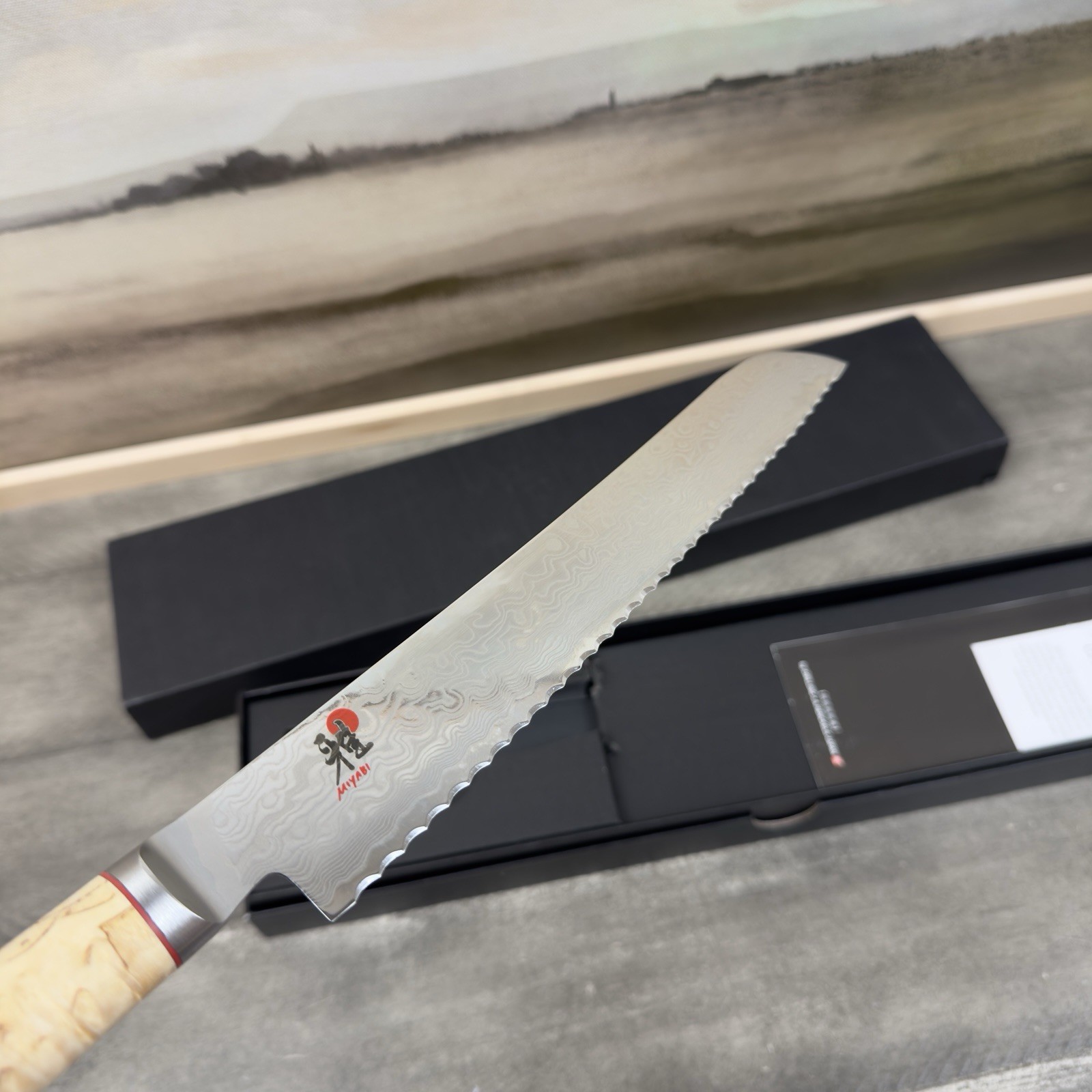 Williams Sonoma Miyabi Birchwood Bread Knife 9” Multicolor 34376-230 NIB