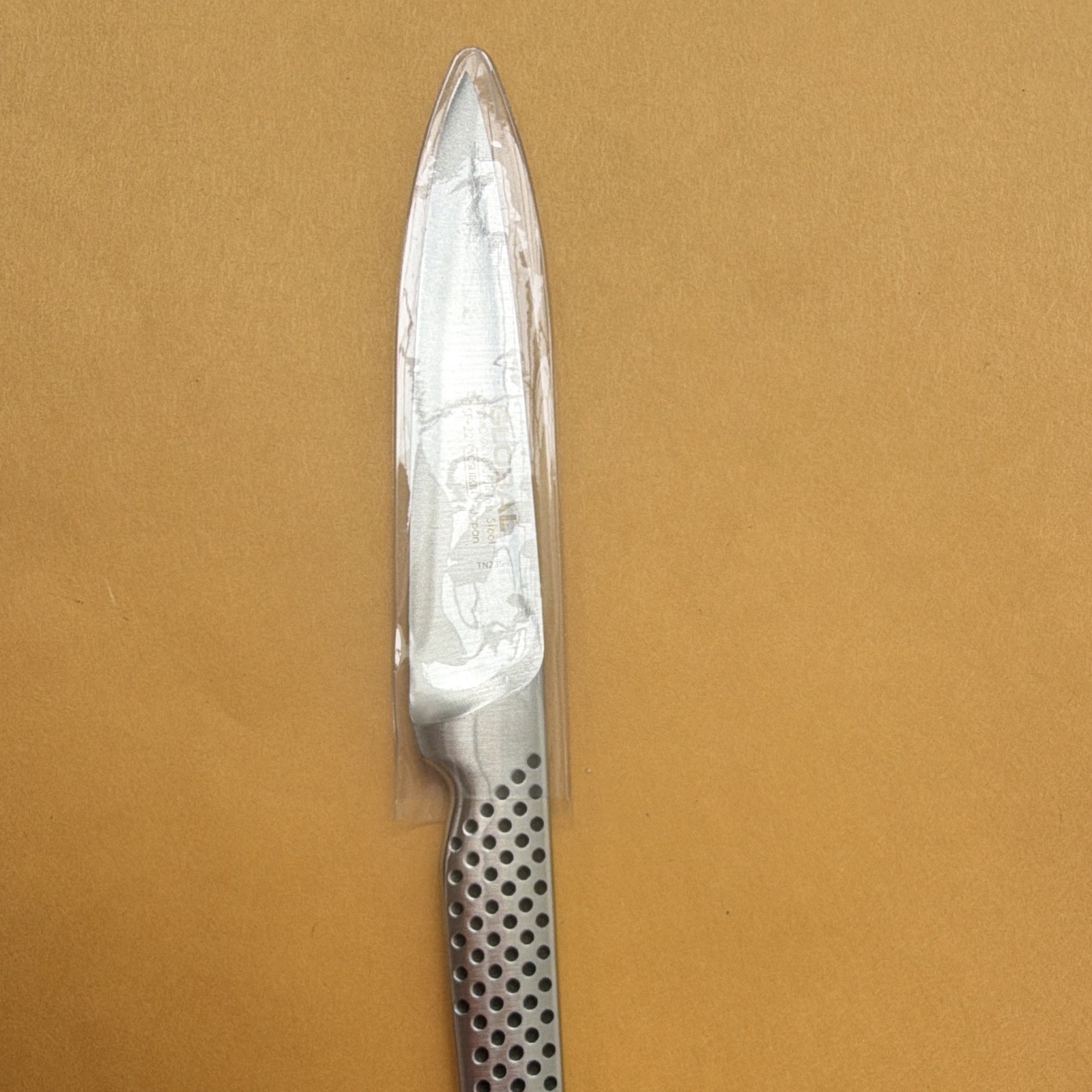 Global GSF-22 Utility Knife 5in CROMOVA 18 Stainless Steel Straight Edge Silver