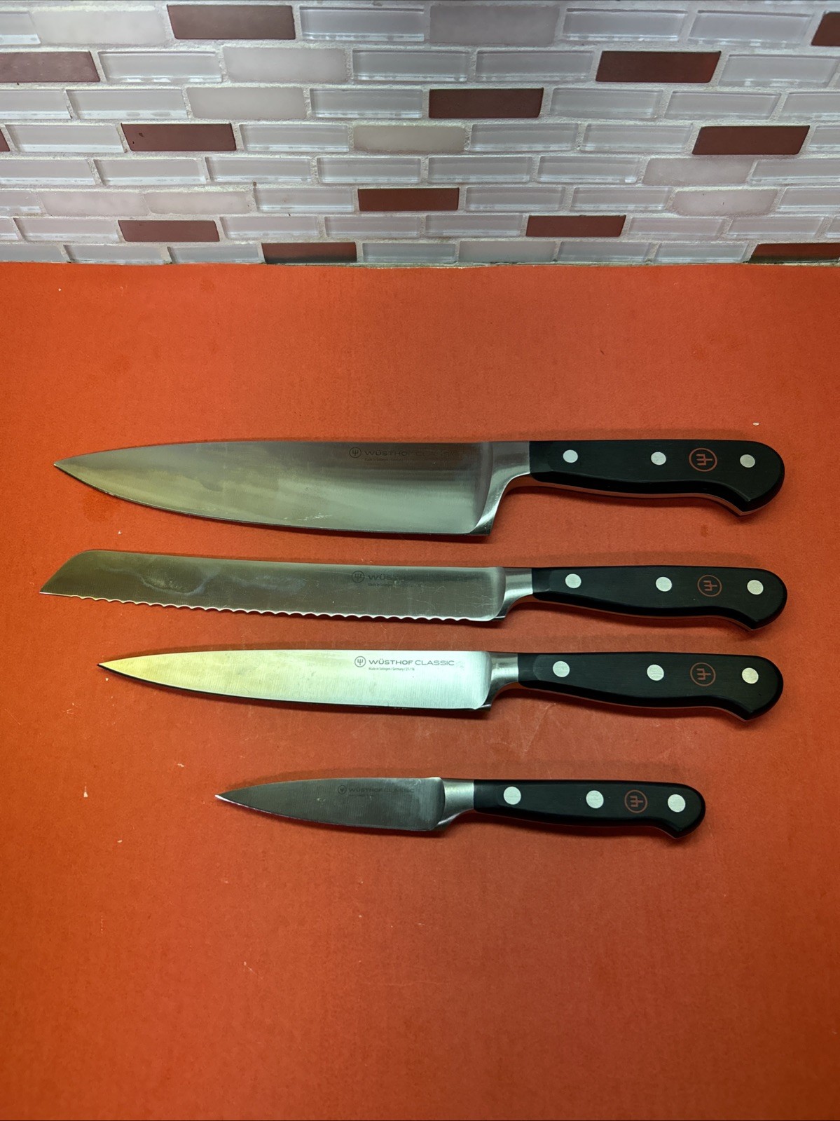 Wusthof Classic 4-Piece Chef’s Kitchen Knife Set Black