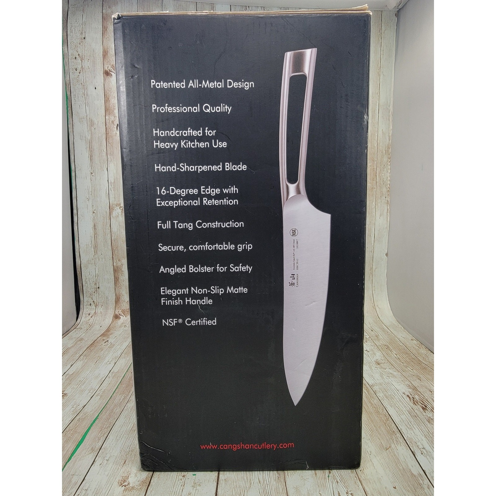 Cangshan TN1 Series 1021950 Swedish 14C28N Steel Forged 8-Piece Knife Block