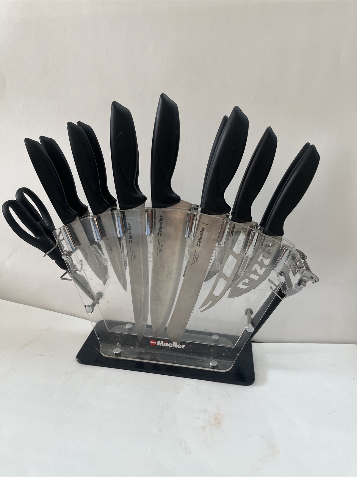 Mueller Austria 16 Piece Knife Set & Block Premium Stainless Steel