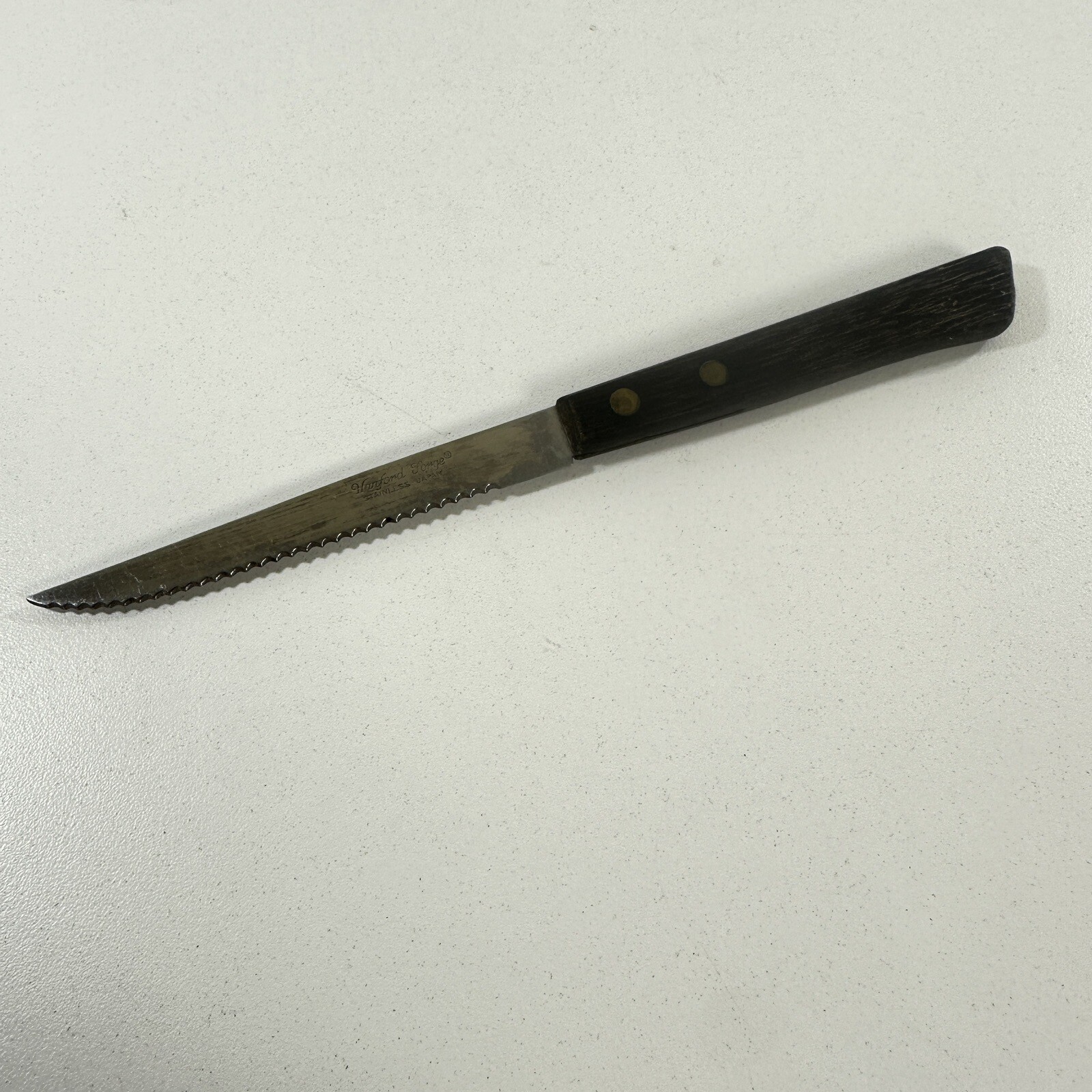 Hanford Forge Serrated Kitchen Knife Stainless 4.5 inch Blade Vintage Japan