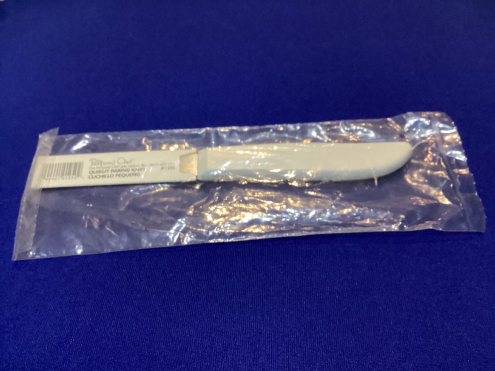 Pampered Chef Quikut Paring Knife White Handle 2.5″ Blade New in the package