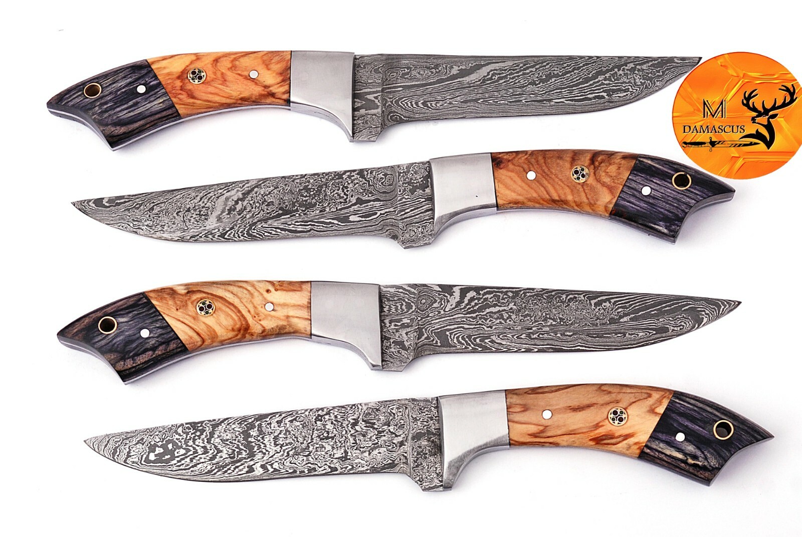 CUSTOM HANDMADE FORGED DAMASCUS STEEL STEAK CHEF KNIFE SET KITCHEN KNIVES 1399