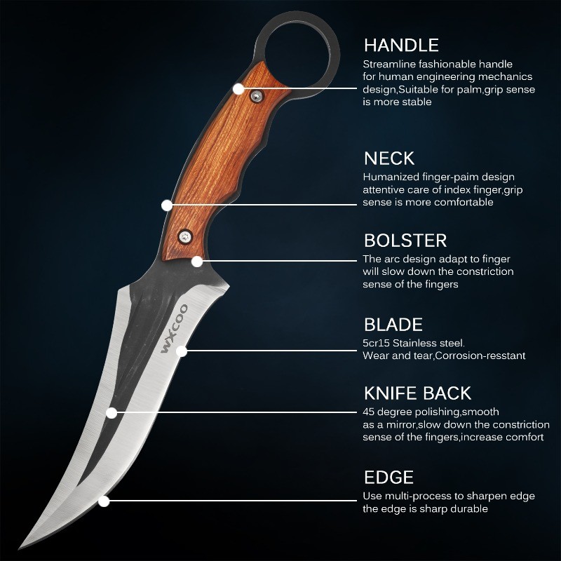 3SETS Professional Kitchen Chef Knife Set Stainless Steel Boning Fish Knife