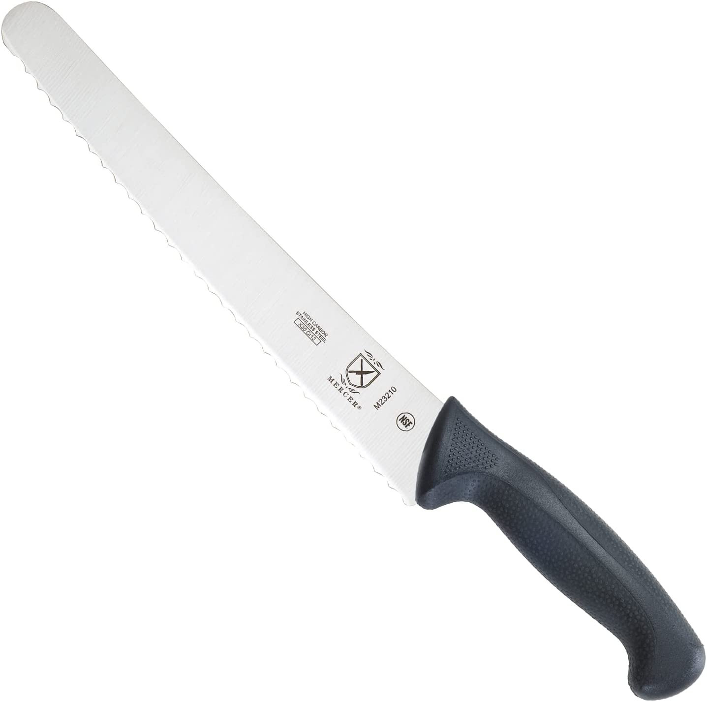 M23210 Millennia 10-Inch Wide Wavy Edge Bread Knife, Black
