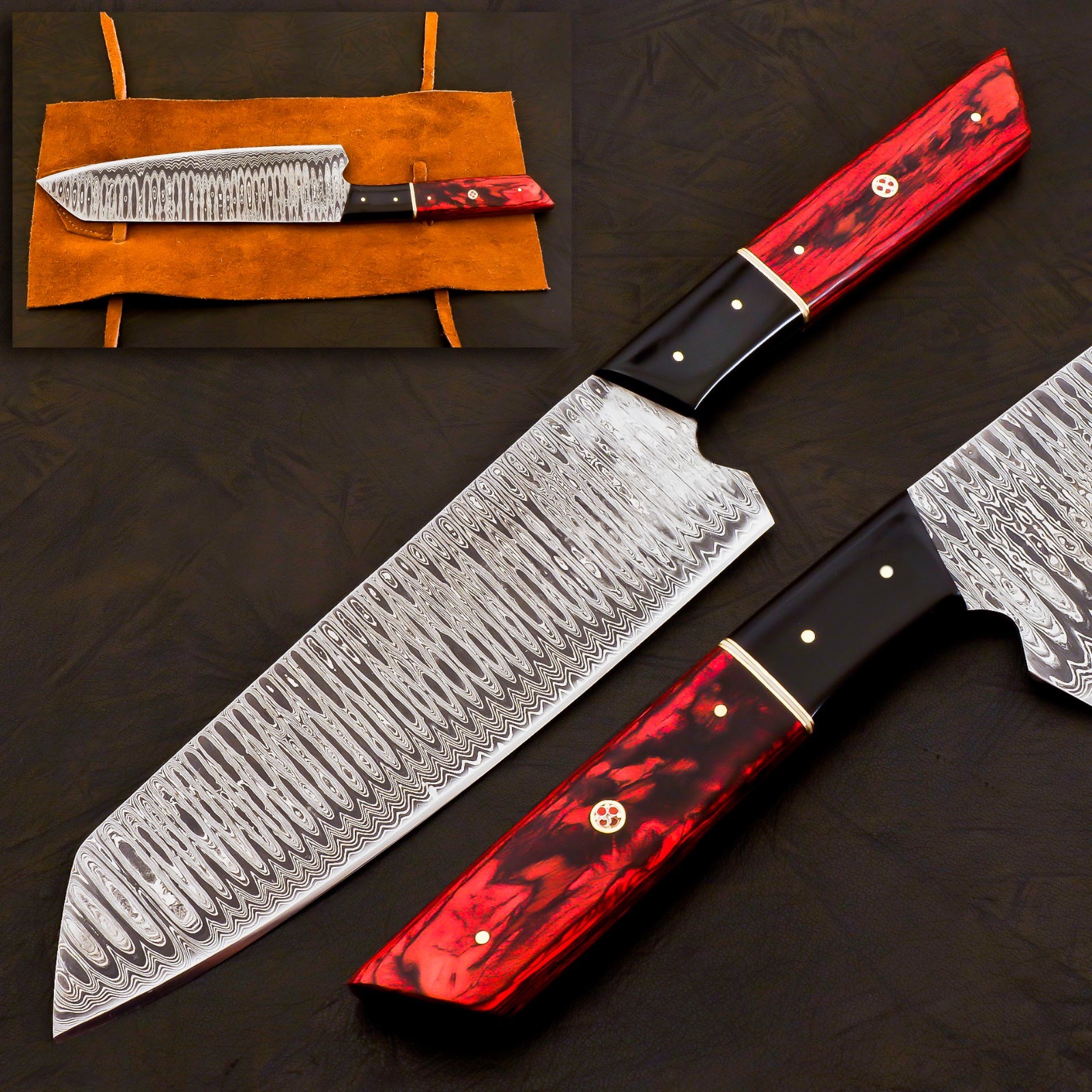 Handmade Japanese Bunka Kitchen Knife Hand Forged Damascus Chef Knife
