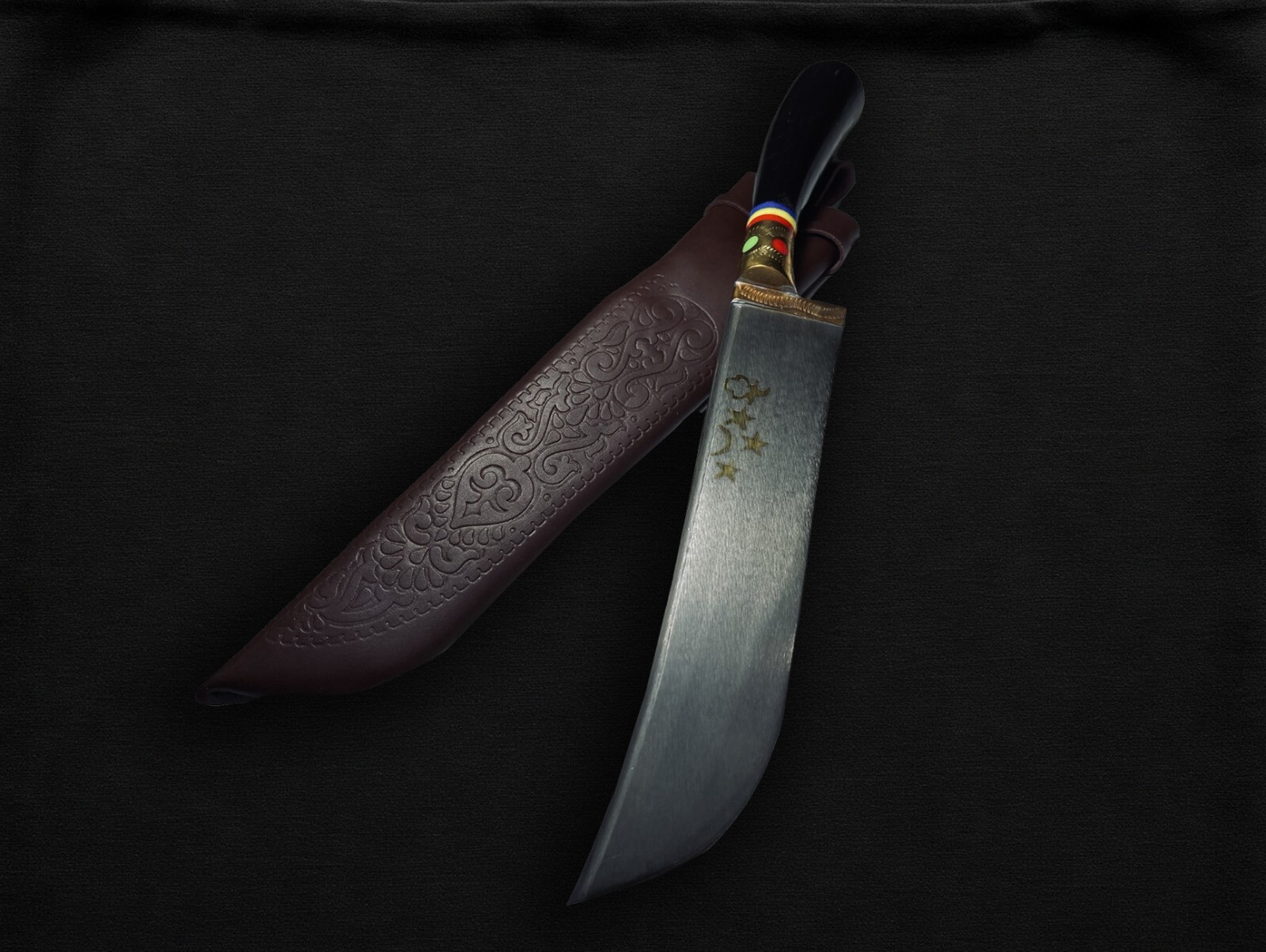 Handmade Uzbek Pchak Knives – Carbon Steel Blade, Various Handle Materials