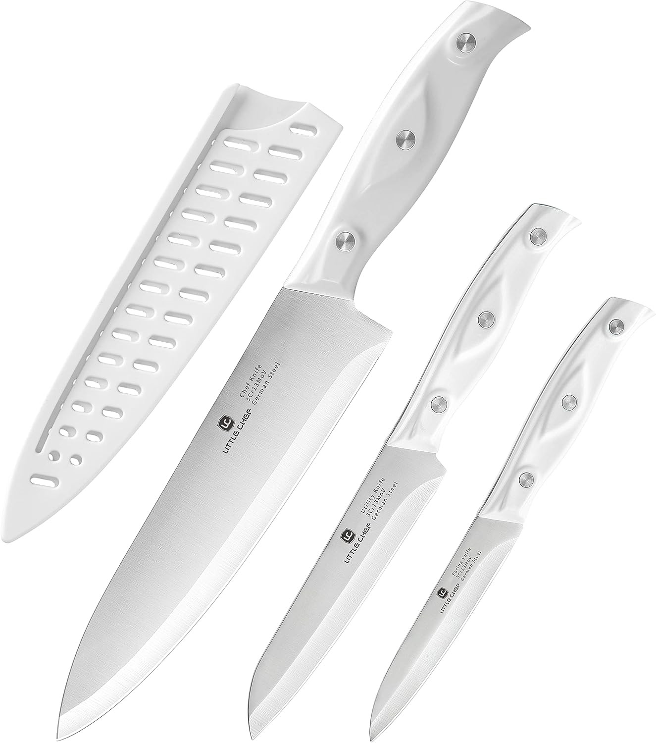 3-Piece Chef Knife Set Ultra Sharp Kitchen Knives High Carbon Stainless Steel
