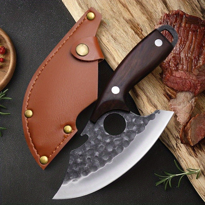4PCS Stainless Steel Barbecue Chef Knife Boning Folding Cutting Knife Set
