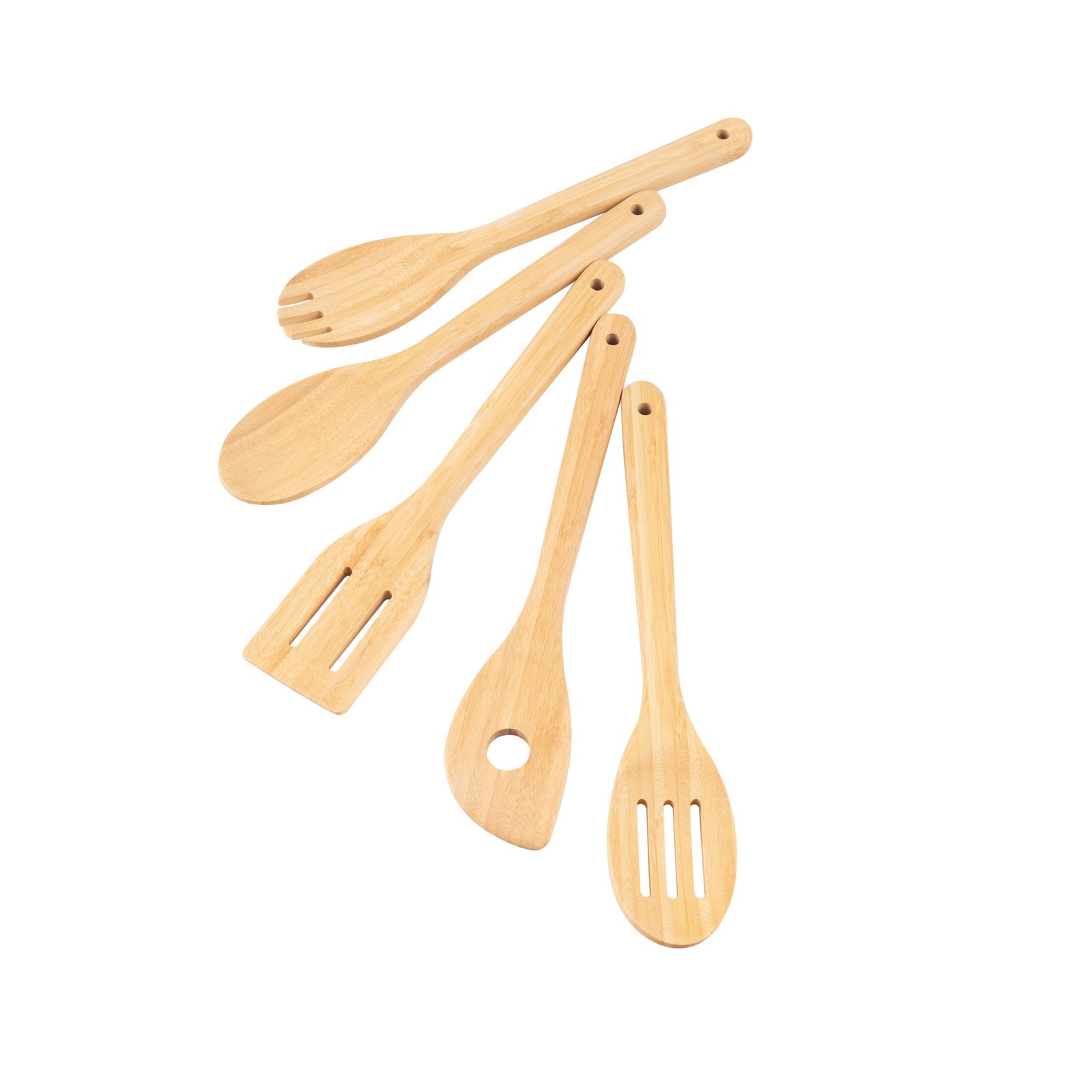 5 Pack Bamboo Spoons Mainstays Essential Kitchen Cooking Tools