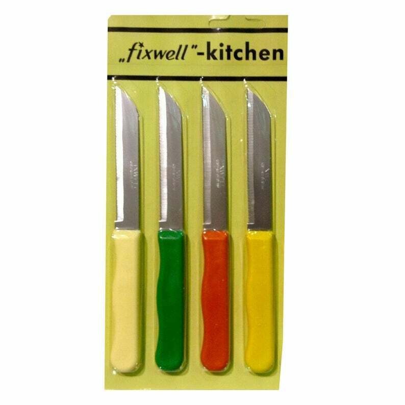 FIXWELL Vegetable Knives Stainless Steel Small Kitchen Assorted Knife Set Of 4