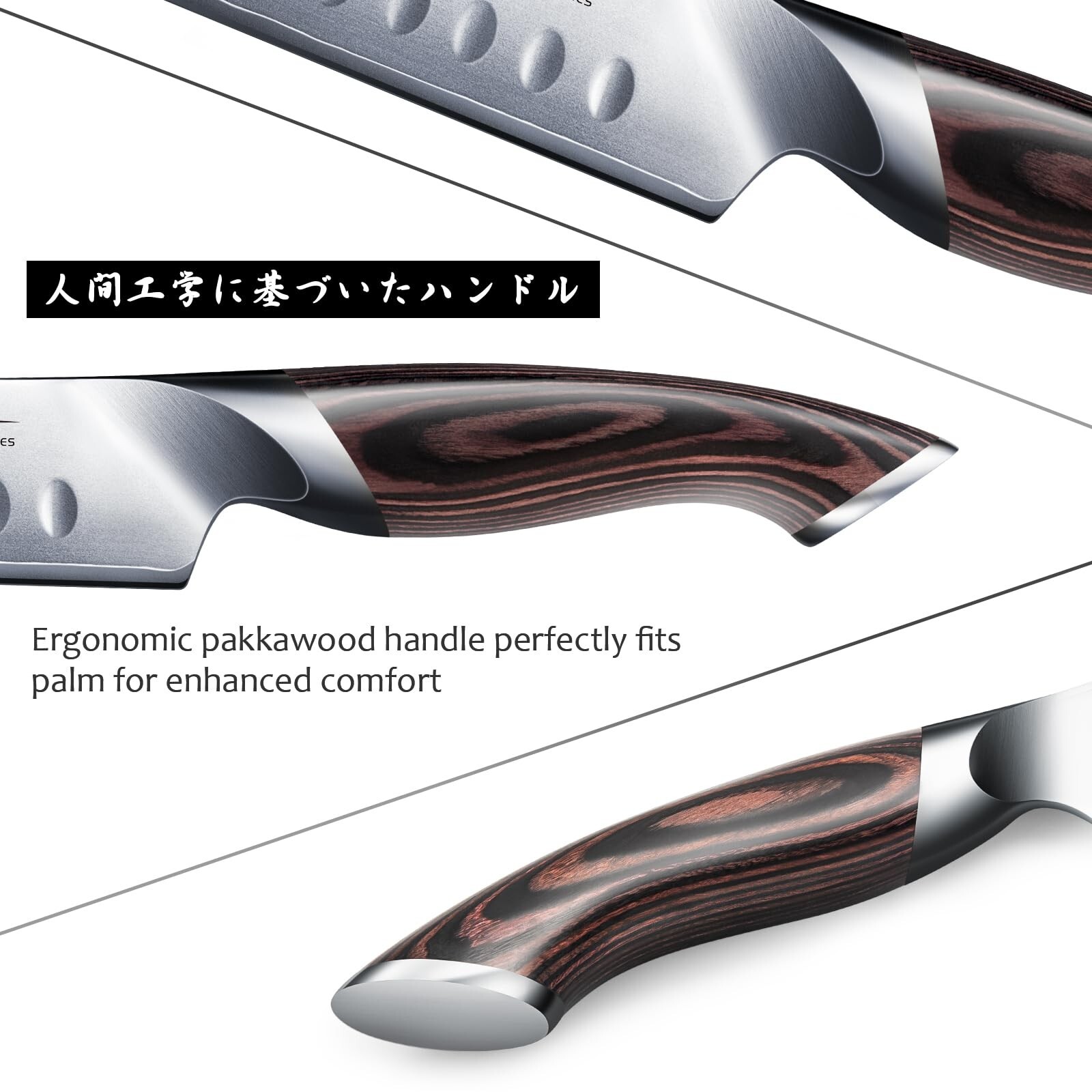 Carving Knife 12 Inch, Japanese AUS-10 Slicing Knife with Ergonomic Pakkawood…