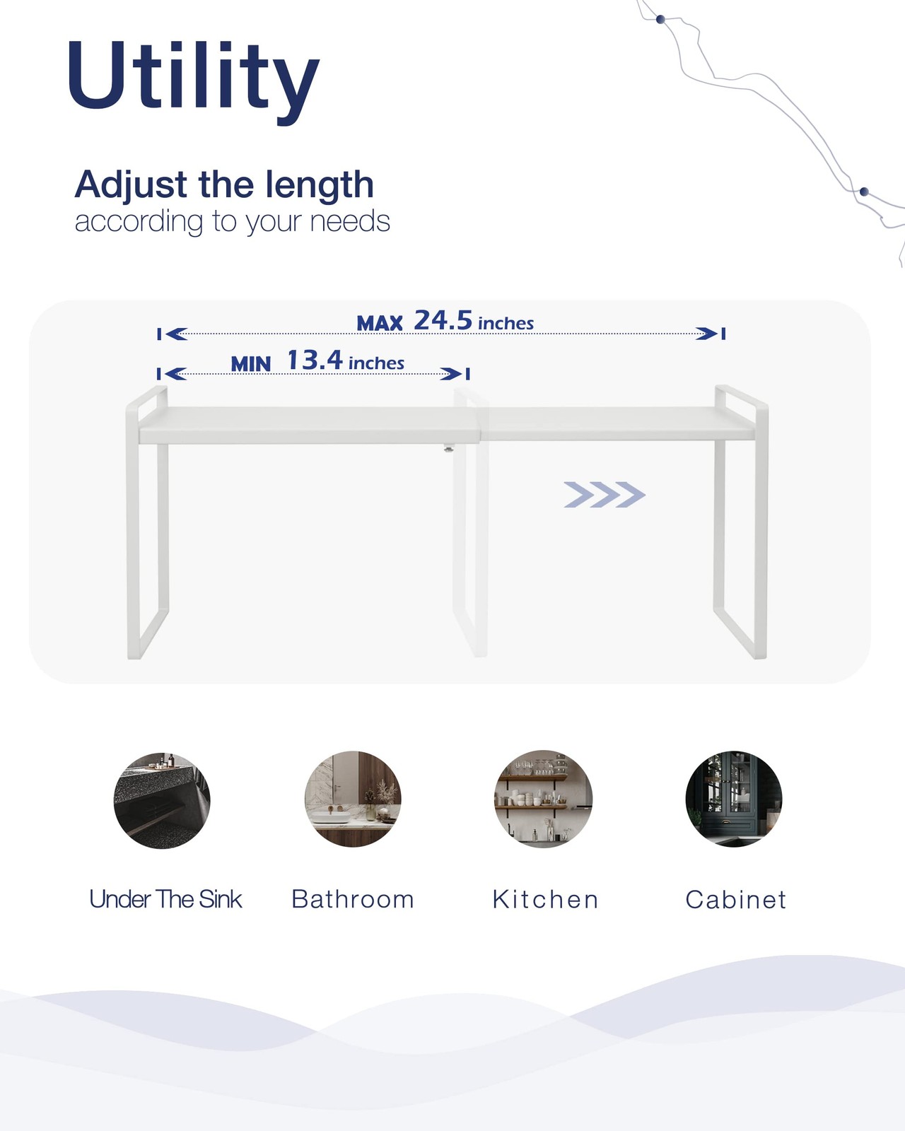 Nxconsu Expandable Cabinet Shelf Organizer Riser – Kitchen Pantry Cupboard