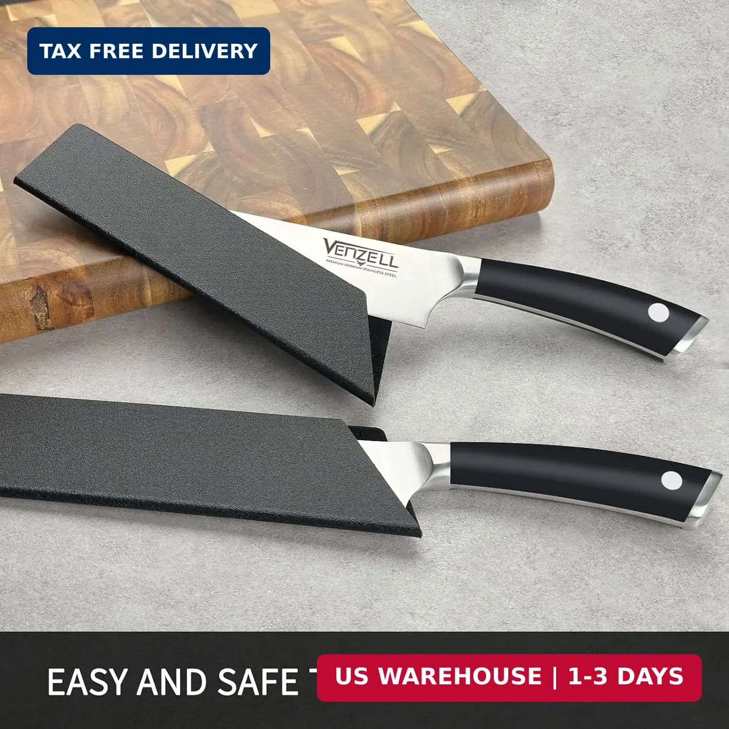 12-Piece Knife Edge Guard Set Waterproof Felt Lined BPA-Free