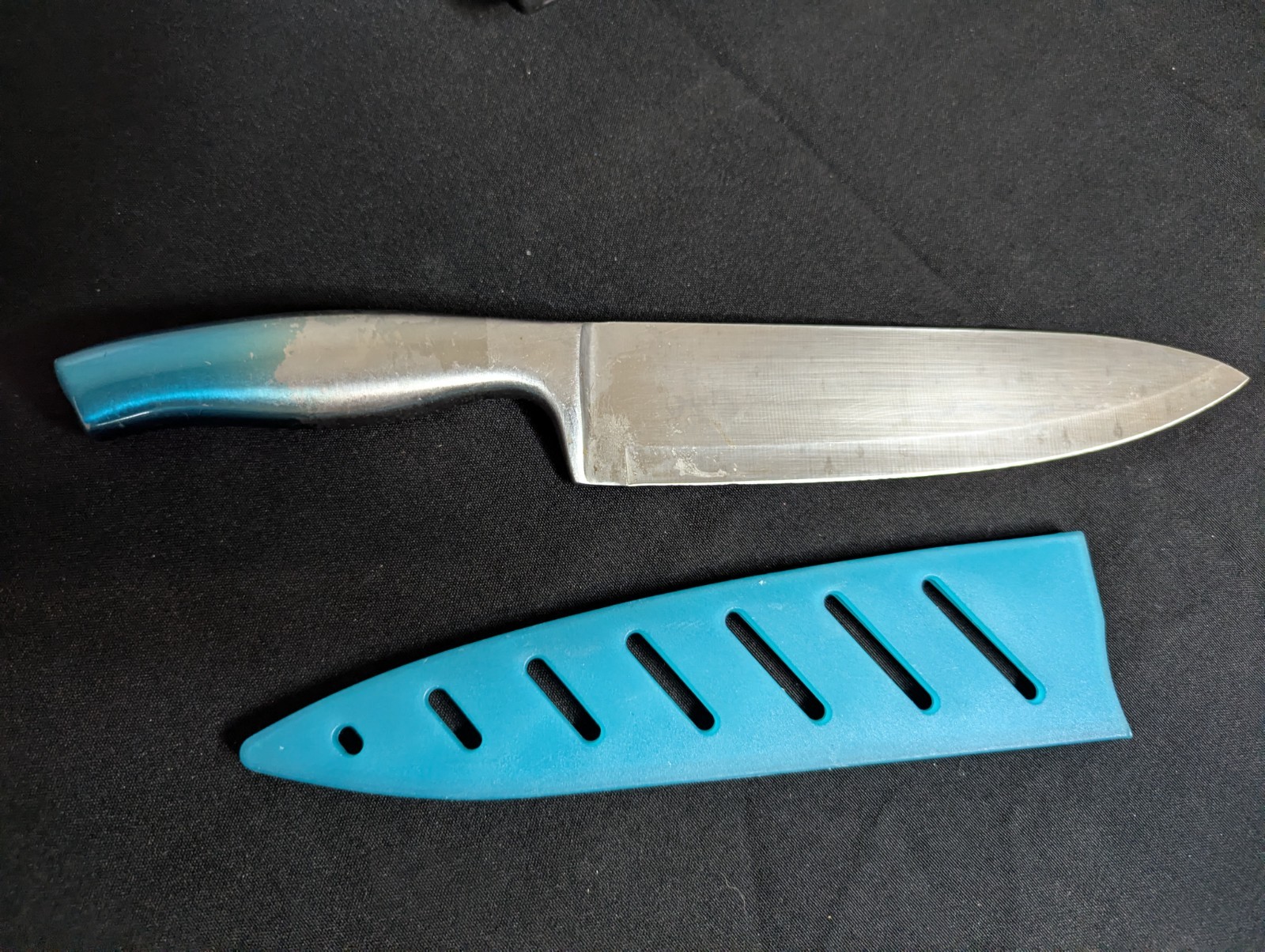 Cooking light 13″ chefs butcher kitchen knife teal