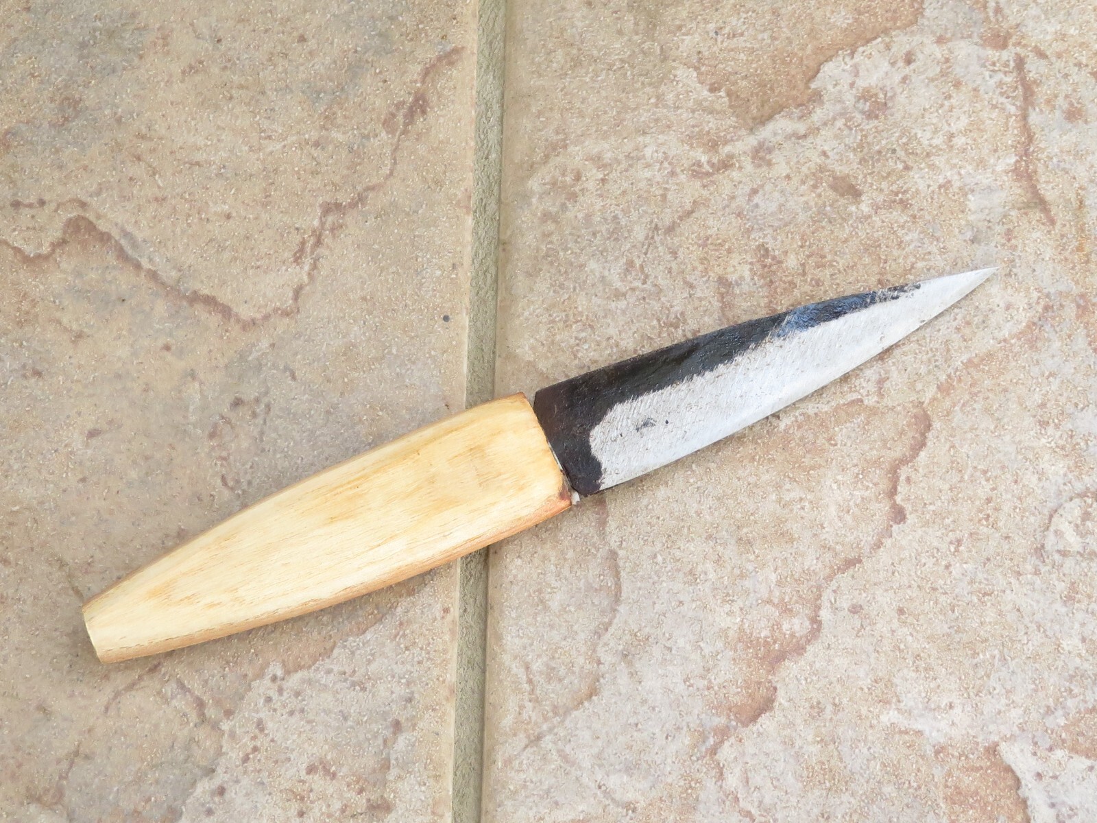 Crude – 3.5 Inch Asian Paring Knife – Carbon Steel – Thin, Light, SHARP !