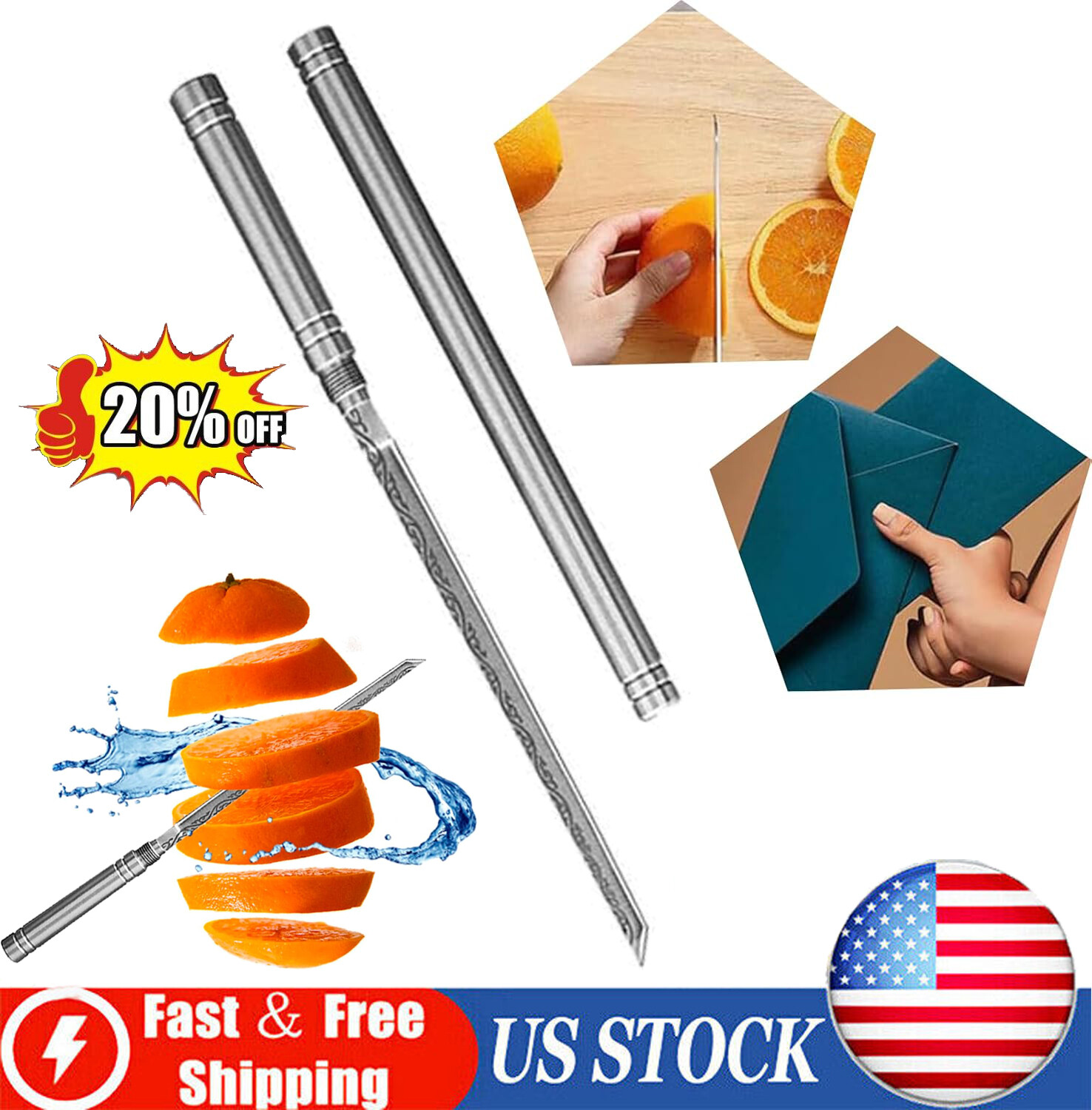 Multipurpose Outdoor Portable Fruit-Knife with Sheath, Portable Kitchen Tool