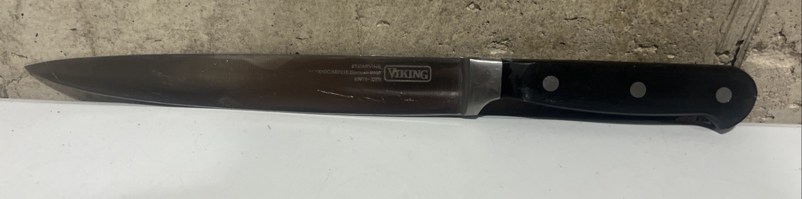 Viking Culinary Professional Cutlery Carving Knife, 8 Inch, Black 40073-3308
