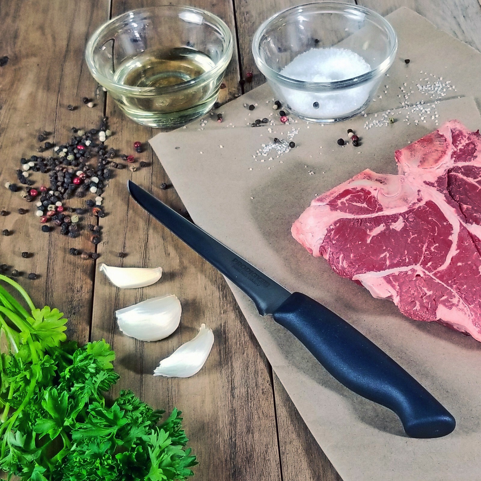 PRODIGY SERIES 6″ Boning knife medium Flex non-slip handle meat knife Ergo Chef