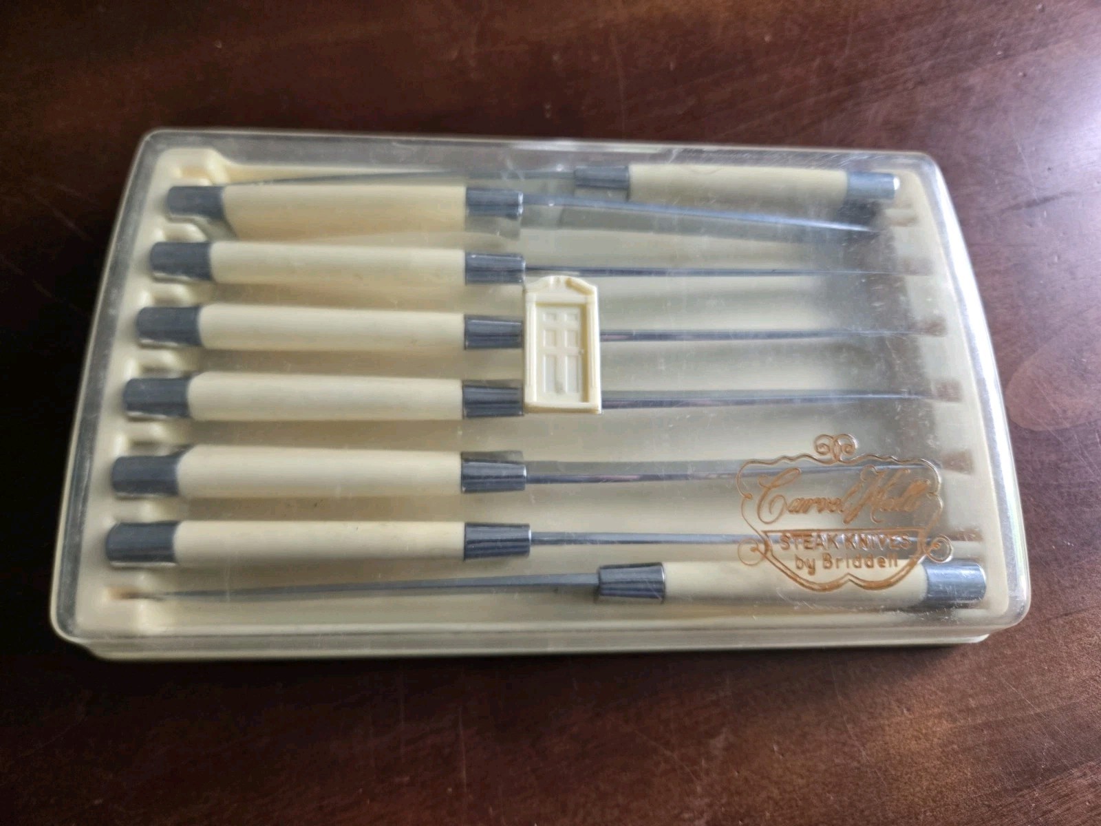 Vintage Steak Knives 8 Pc Set Carvel Hall by Briddell With Case